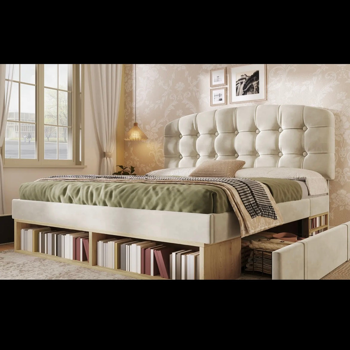 Lit Fibrilla en velours