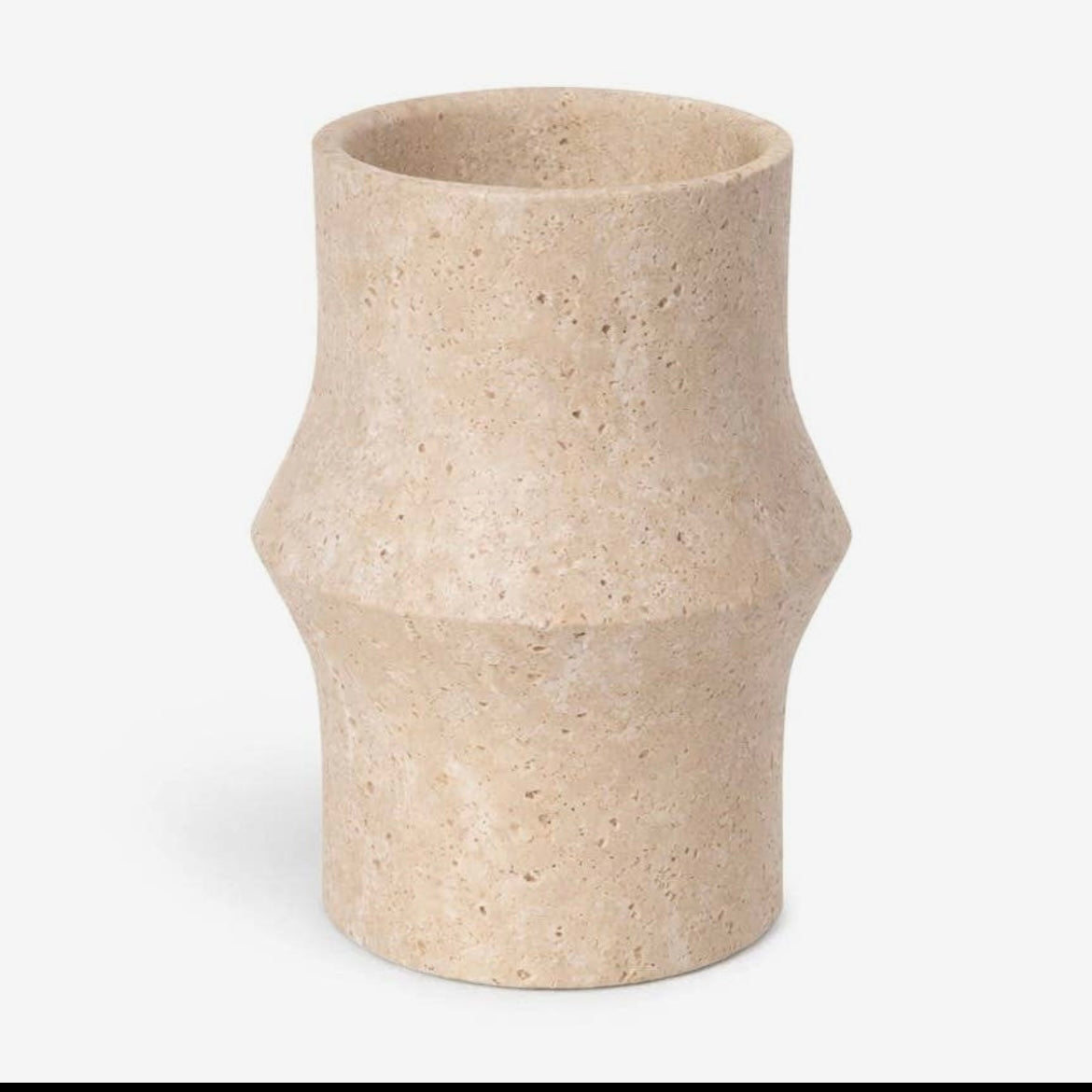 Vase design en Travertin