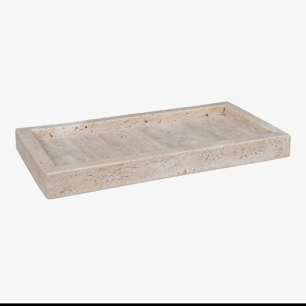 Plateau rectangulaire en Travertin