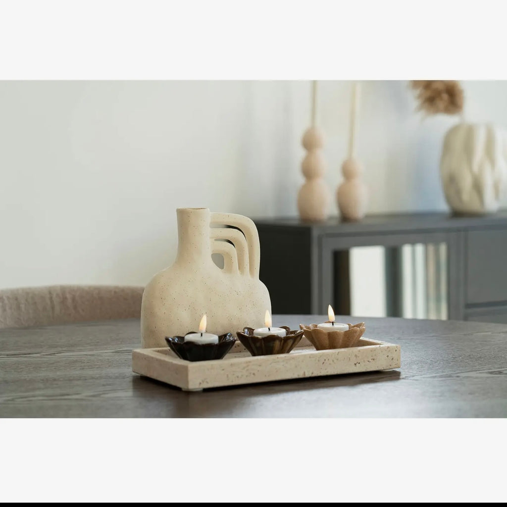 Plateau rectangulaire en Travertin